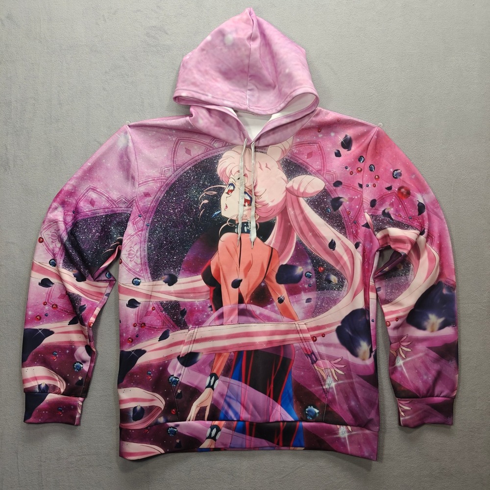 Black Lady Sailor Moon 3D Print Hoodie Sweatshirt Unisex Medium Anime Kawaii